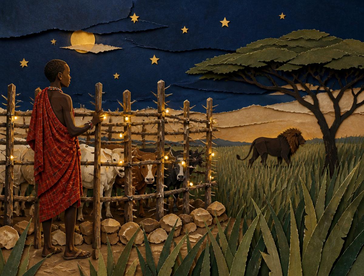 Illustration for The Kid Who Outsmarted Lions